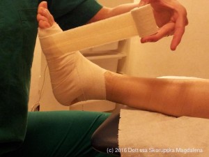 Tecnica fasciatura del piede sportivo